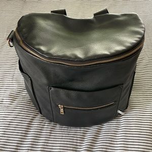 Fawn design large black diaper backpack